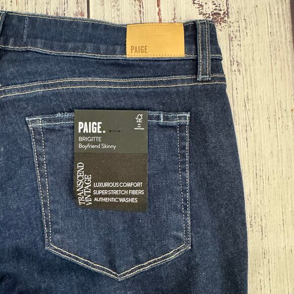 PAIGE Brigitte Boyfriend Skinny Jeans Gibson Distressed NWT Size 29 - Picture 6 of 11